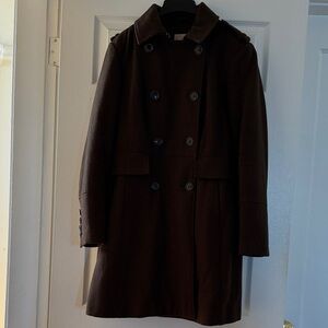 Dark Military Green Double-Breasted Coat